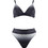 Gsecret Bikini Set Τριγωνάκι Ψηλόμεσο Μαύρο Y2005-6298