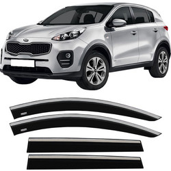 Ανεμοθραύστες Niken Chrome συμβατοί με Kia Sportage IV 4τμχ