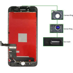 TIANMA High Copy LCD για iPhone 7G, Camera-Sensor ring, ear mesh, Black