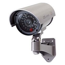 Ομοίωμα Κάμερας Security για Εξωτερικό Χώρο, Bullet με IR LED, IP44, Γκρι (NEDIS DUMCB40GY)