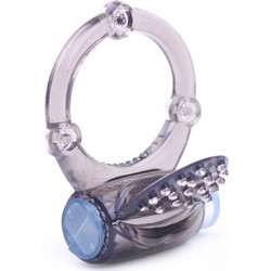 Black Color Tongue Vibrating Cock Ring