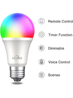 GOSUND NITEBIRD (06-86-607-002) NEA SMART BULB WB4 DIMMABLE WIFI LED 8WATT (75W) 06-86-607-001