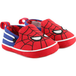 Toms Marvel Spider Face Print Βρεφικά Slip Ons Αγκαλιάς Κόκκινα 10015433