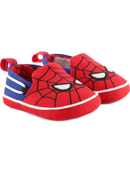 Toms Marvel Spider Face Print Βρεφικά Slip Ons Αγκαλιάς Κόκκινα 10015433