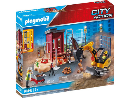 Playmobil City Action Μικρός Εκσκαφέας με Ερπύστριες & Δομικά Στοιχεία για 5+ Ετών 70443