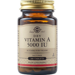 Solgar Vitamin A 5000iu Dry 100 Ταμπλέτες