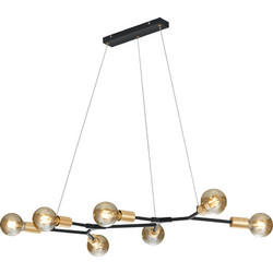 Trio Lighting Cross Κρεμαστό Φωτιστικό Οροφής Ράγα Πολύφωτο E27 Μαύρο 306700732