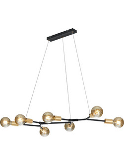 Trio Lighting Cross Κρεμαστό Φωτιστικό Οροφής Ράγα Πολύφωτο E27 Μαύρο 306700732