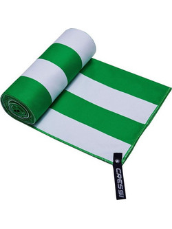 Cressi Stripe Πετσέτα Θαλάσσης Microfiber Πράσινη 90x180cm