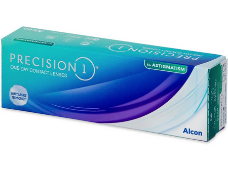 Alcon Precision1 Ημερήσιοι Φακοί Επαφής Αστιγματικοί Σιλικόνης Υδρογέλης με Φίλτρο UV 30τμχ