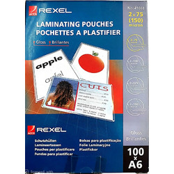 Rexel ζελατίνες πλαστικοποίησης 100xΑ6 154x117mm (41668)