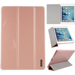 AMORUS Θήκη Βιβλίο Tri-Fold με Βάση Στήριξης για iPad Air 2 / iPad Air (2013) / iPad 9.7 (2018) / iPad 9.7 (2017) - Ροζέ Χρυσαφί