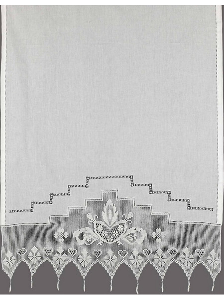 Silk Fashion Κουρτίνα Παραθύρου με Τούνελ & Δαντέλα 90x130 075 Εκρού