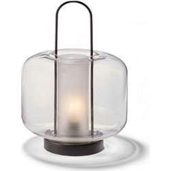 Φανάρι Led Lucia 147005 Bellied Clear-Black Philippi Μέταλλο,Γυαλί