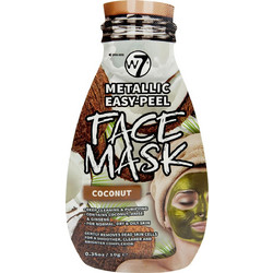 W7 Metallic Easy-Peel Coconut Κρεμώδης Μάσκα Προσώπου για Καθαρισμό 10gr