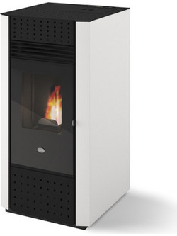 Eva Calor Irma 10 Καναλάτη White Σόμπα Pellet Αεραγωγών Αερόθερμη 9.2kW