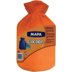 Alfacare Mapa Θερμοφόρα Νερού Με Επένδυση Fleece Πορτοκαλί 2lt