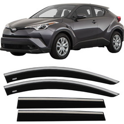 Ανεμοθραύστες Niken Chrome συμβατοί με Toyota C-HR 4τμχ