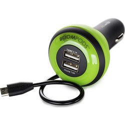 BOOMPODS CARPOD IN-CAR 3-DIVICE MICRO-USB GREEN