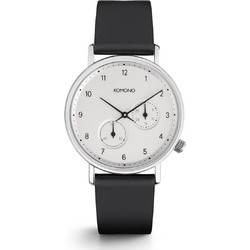 Komono Ανδρικό Ρολόι με Μαύρο Δερμάτινο Λουράκι W4002