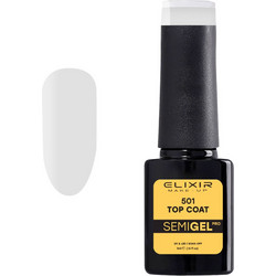 Elixir Semigel 501 Top Coat Ημιμόνιμο Βερνίκι Νυχιών 5ml