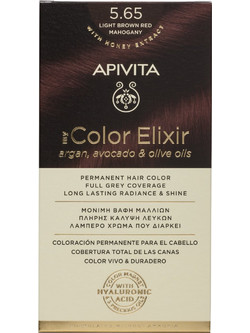 Apivita My Color Elixir 5.65 Καστανό Ανοιχτό Κόκκινο Μαονί Μόνιμη Βαφή Μαλλιών Χωρίς Αμμωνία 50ml