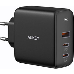 Aukey Φορτιστής Χωρίς Καλώδιο με Θύρα USB-A & 2 Θύρες USB-C Power Delivery 90W Black