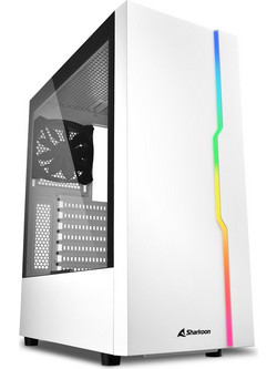 Sharkoon RGB Slider White Gaming Midi Tower Κουτί Υπολογιστή RGB με Πλαϊνό Παράθυρο