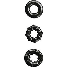 Ns Novelties Renegade Dyno Cock Rings Σετ Ελαστικά Δαχτυλίδια Πέους Σιλικόνης 1.7cm Μαύρα 3τμχ