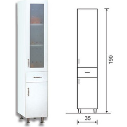 Pro Bagno Κράτης No 590k Στήλη Μπάνιου Δαπέδου Ξύλινη