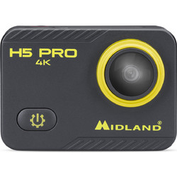 Midland H5 Pro Action Camera 4K Ultra HD με WiFi και Οθόνη 2" Μαύρη Κίτρινη