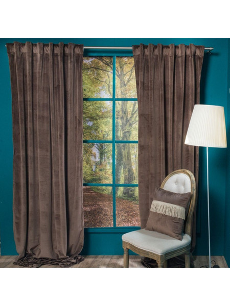 Teoran Κουρτίνα με Τρέσα 140x260 Velvet 03