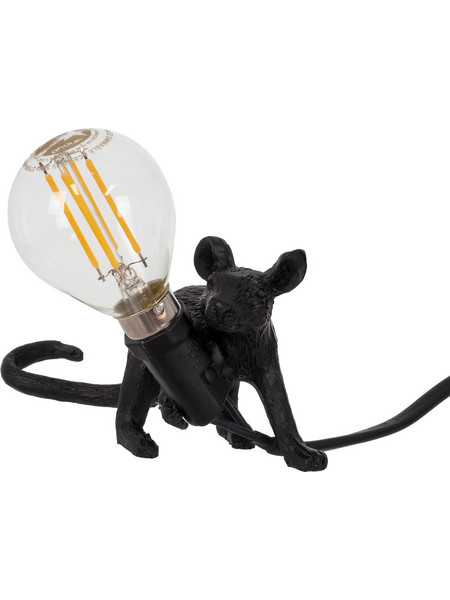 Globostar Mouse 00675 Πορτατίφ E14 Μαύρο Π4xΥ7cm