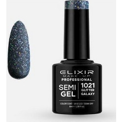 Elixir Semigel 1021 Galaxy Glitter Ημιμόνιμο Βερνίκι Νυχιών 8ml