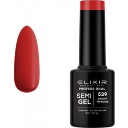 Elixir Semigel 539 Bright Maroon Ημιμόνιμο Βερνίκι Νυχιών 5ml