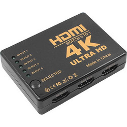 HDMI Switch Hub S-link SL-HSW4K55 (28802) 250 MHz - 5 Port 4K UltraHD - HDMI1.3b 2.5Gbps 28802