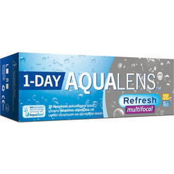 Amvis Aqualens Refresh Multifocal Ημερήσιοι Φακοί Επαφής Πολυεστιακοί Σιλικόνης Υδρογέλης με Φίλτρο UV 30τμχ