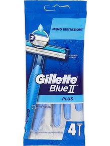 Gillette Blue II Plus Ξυραφάκι μιας Χρήσης με 2 Λεπίδες & Λιπαντική Ταινία 4τμχ