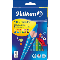 Pelikan Silverino Triangle Maxi Ξυλομπογιές Σετ 12τμχ
