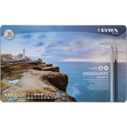 Lyra Graduate Aquarella Κασετίνα Ξυλομπογιές Ακουαρέλας Σετ 36τμχ