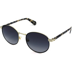 Kate Spade Adelais/S WR7/9O Αθλητικά Γυναικεία Γυαλιά Ηλίου Στρογγυλά Κοκάλινα Μεταλλικά Ασημί Μαύρα με Μαύρο Polarized Φακό