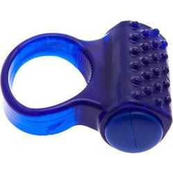 Control Feel Make Feel Pleasure Booster Vibrating Ring Ελαστικό Δαχτυλίδι Πέους Σιλικόνης με Δόνηση 2.5cm Μπλε