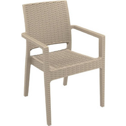 Zougris Ibiza Πολυθρόνα Κήπου Πλαστική Μπεζ 53.0011