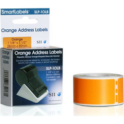Seiko Precision SLP-1OLB Address Label - 28 mm x 89 mm - Orange - 130 / Roll