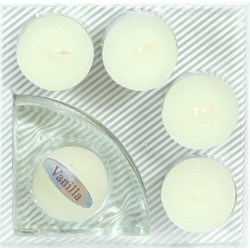Set/5 Αρωματικά Κεριά Ρεσώ με Γυάλινη Βάση 236912 Vanilla