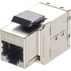 LogiLink Cat.6A Keystone Inline Coupler STP, 17mm Width, Metal Housing (NK4010)