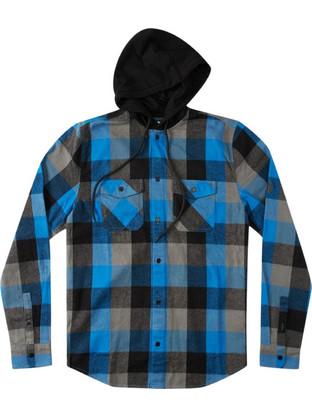 DC Ruckus Ed Long Sleeve Shirt Ανδρική Ζακέτα Φούτερ με Κουκούλα και Κουμπιά Μπλε ADYWT03093-XBKS