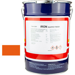 Hydroton Iron Alkyd Finish Βερνικόχρωμα Μετάλλου Πορτοκαλί Ral-2004 Gloss 20lt