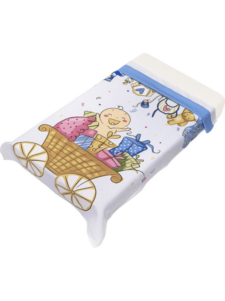 Beauty Home Art 5264 Κουβέρτα Κούνιας Πικέ 95x145 Μπλε Λευκή