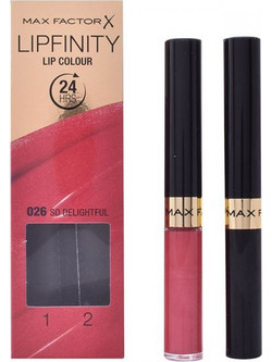 Max Factor Lipfinity Colour & Gloss 26 So Delightful Set Long Lasting Liquid Κραγιόν 6ml